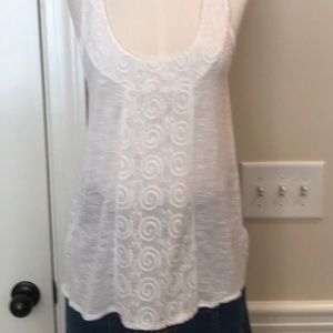 Lucky Brand Embroidered Detail Racerback Tank